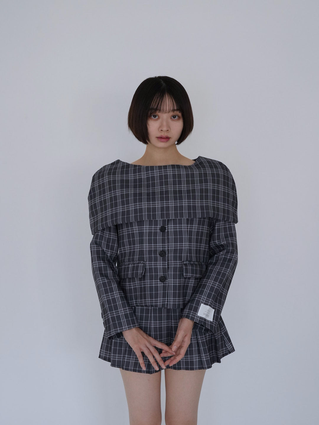 【8月26日発送予定】3piece check jacket and skirt