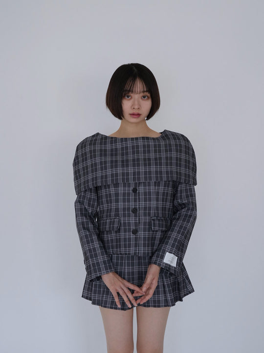 【8月26日発送予定】3piece check jacket and skirt
