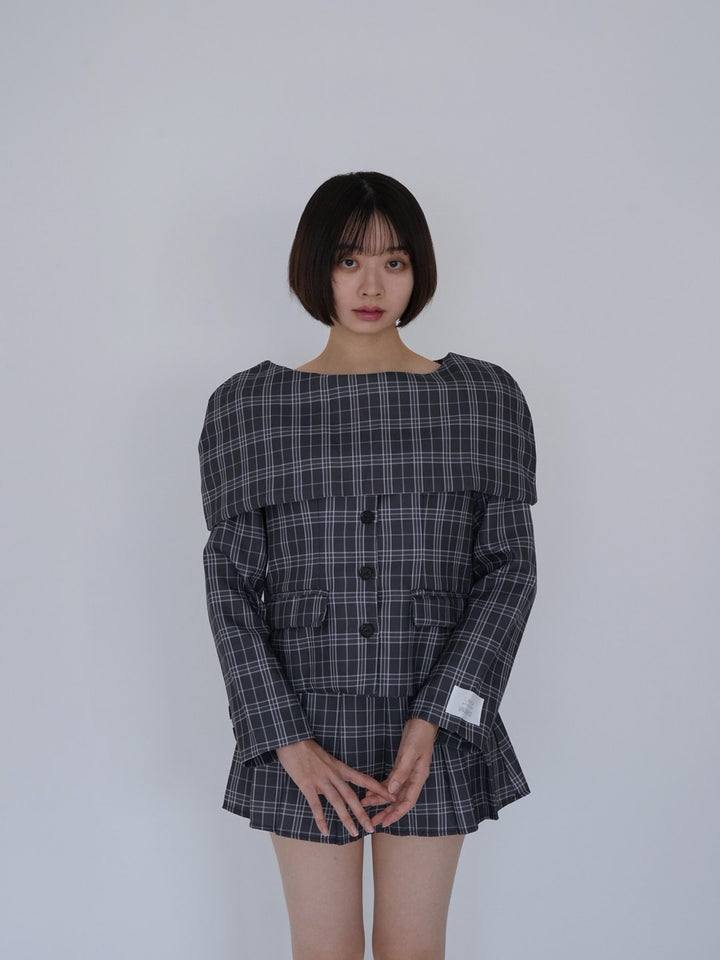 【8月26日発送予定】3piece check jacket and skirt