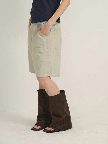waist check cargo half pants