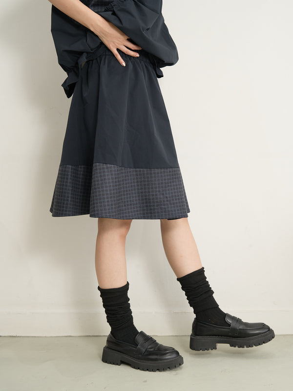 check vest & skirt set