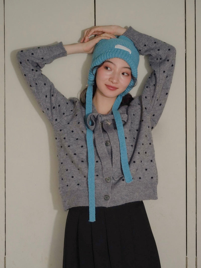 dot ribbon cardigan