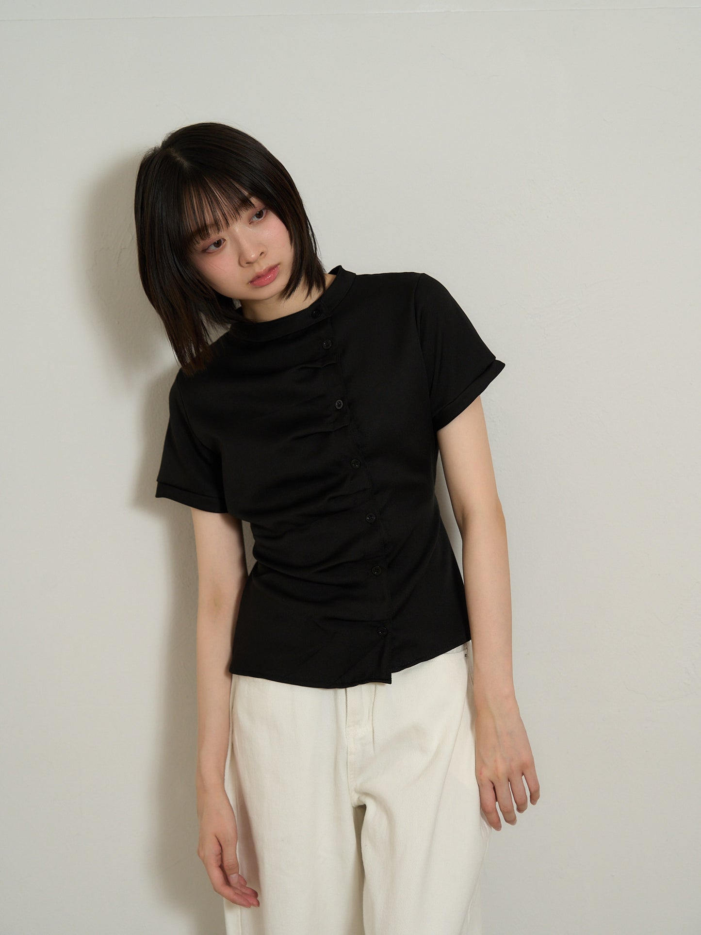 twist button check top