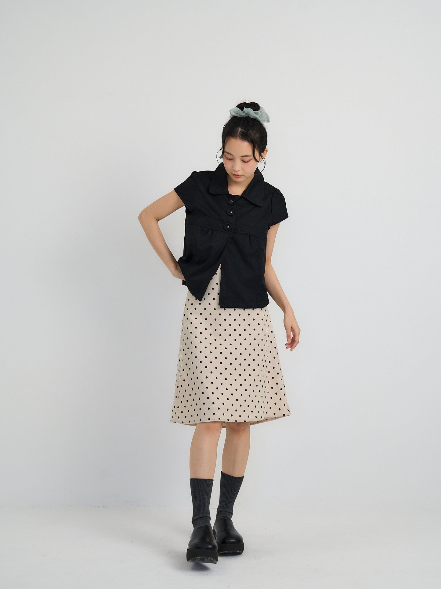 クロップド ミリタリーブラウス 大人カジュアル レディース Uenui