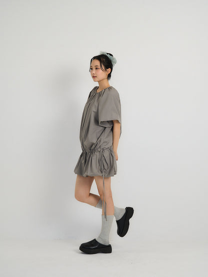 drawstring mini dress