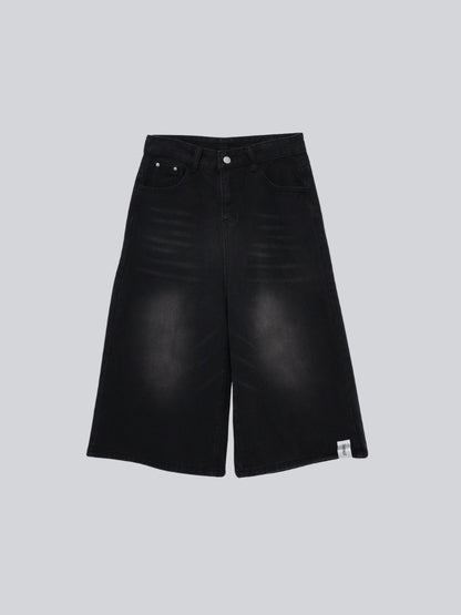 wide denim culottes