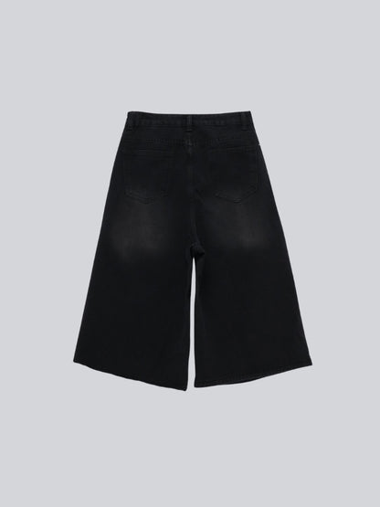 wide denim culottes