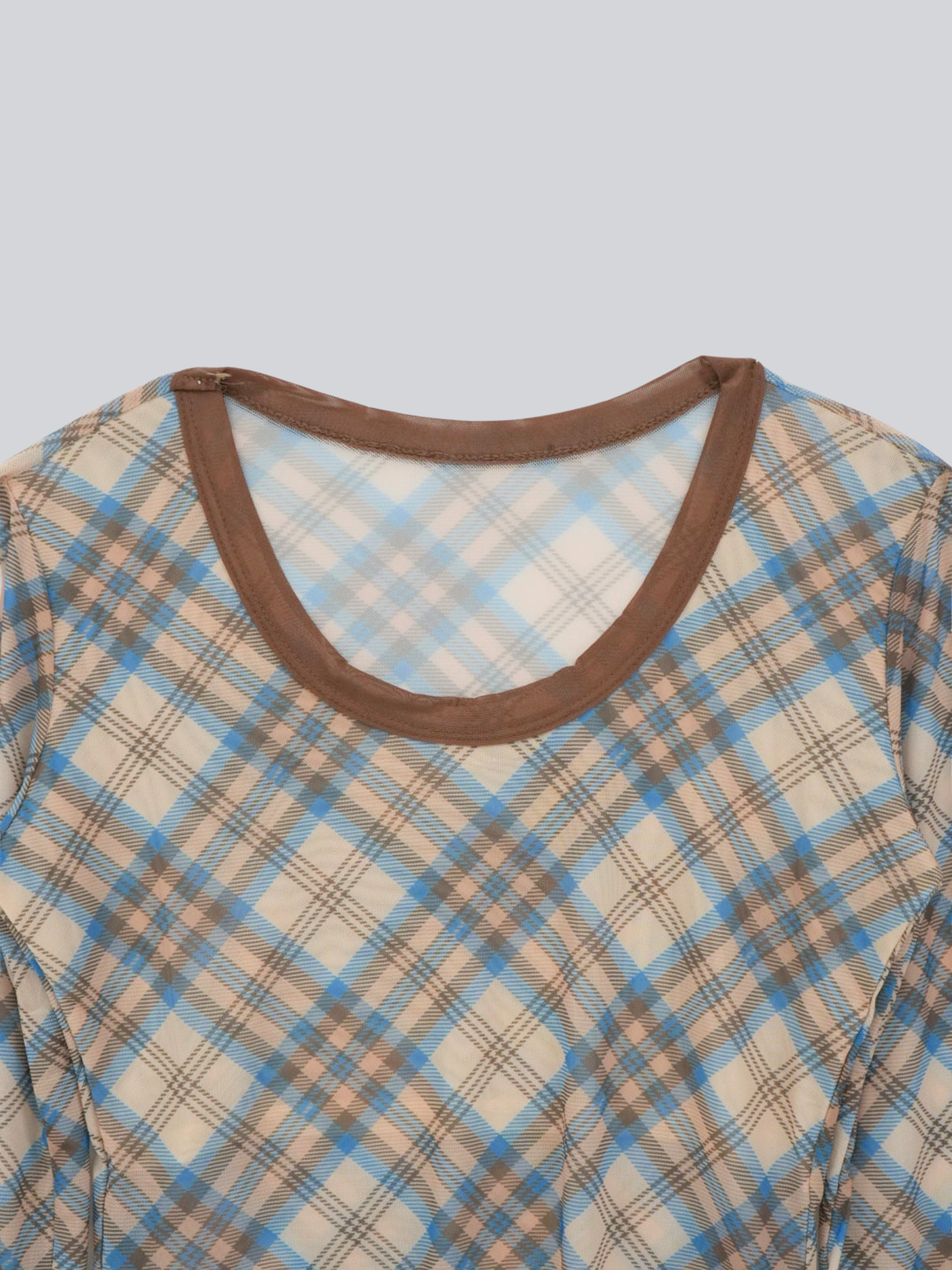 check slim long sleeve tee
