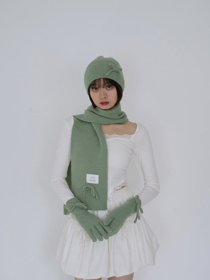 【8月26日発送予定】ribbon knit 3piece set