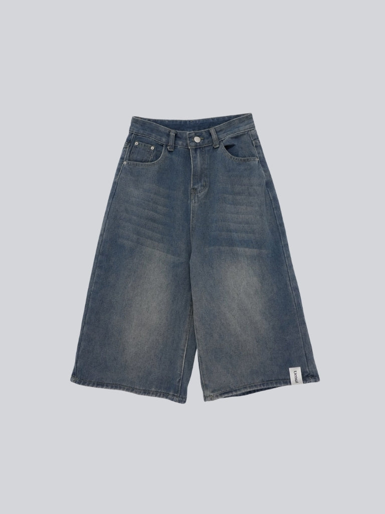 wide denim culottes