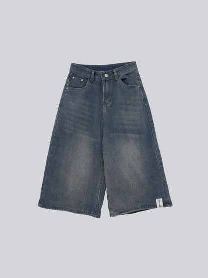 wide denim culottes