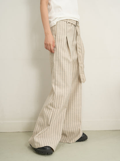 stripe wide pants