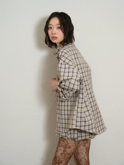 check shirt set