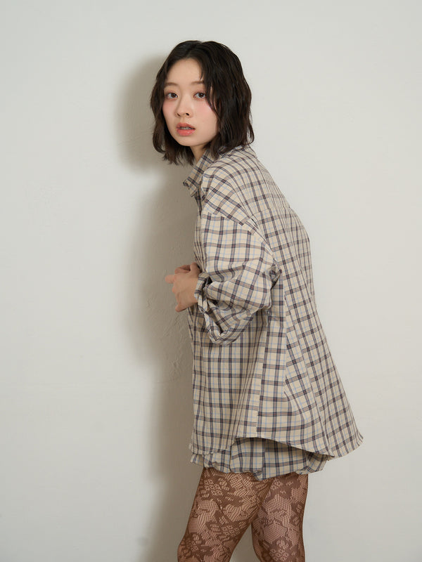 check shirt set