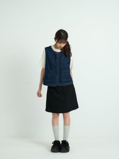 polka dot  midi skirt