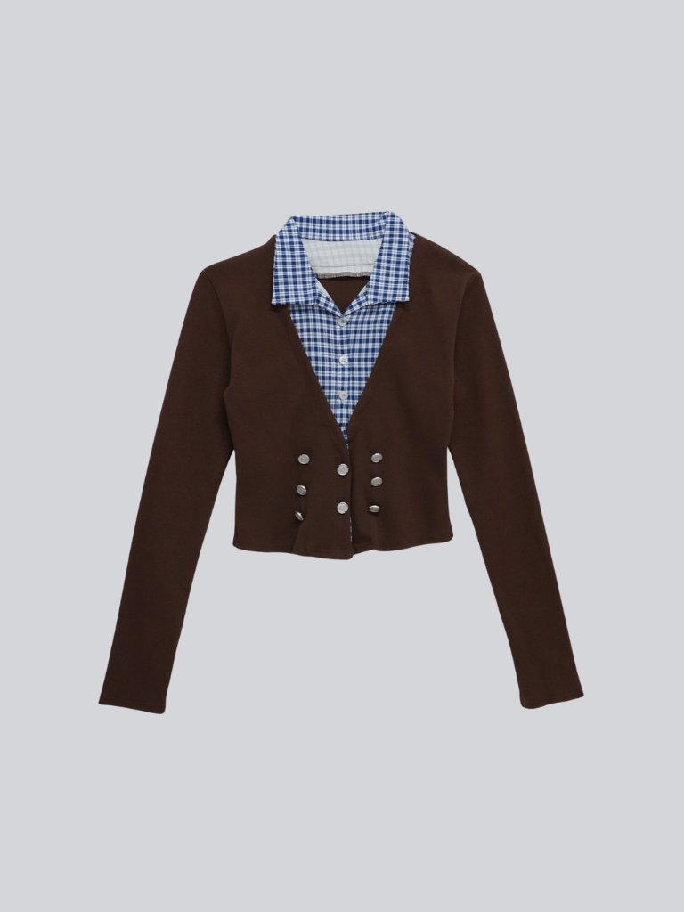 layered cropped jacket