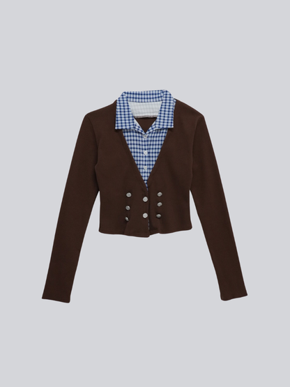 layered cropped jacket