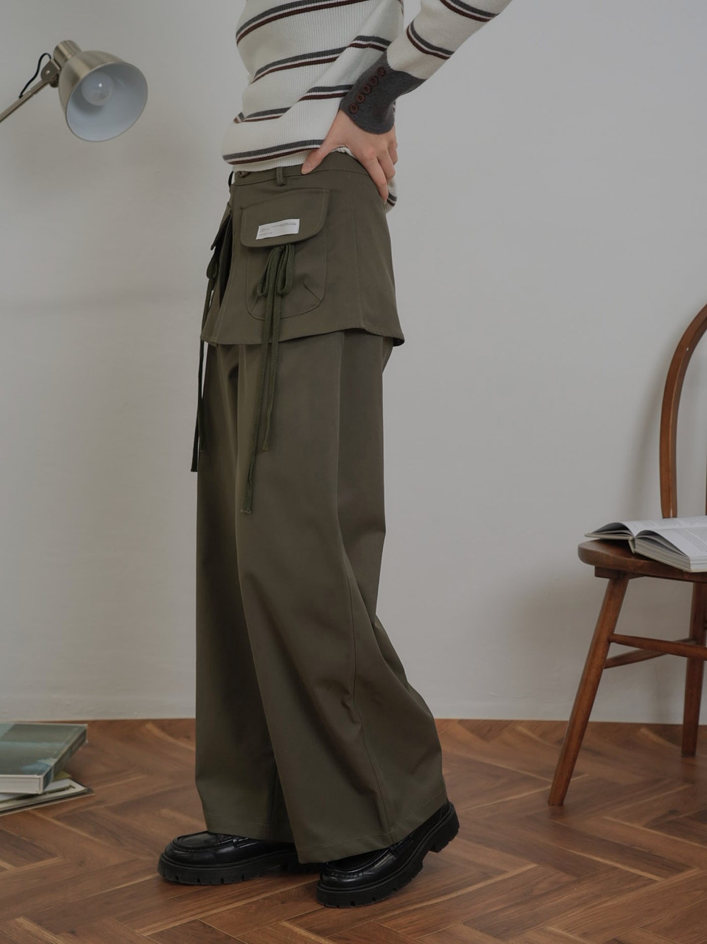 ワイド カーゴパンツ 大人カジュアル レディース Uenui