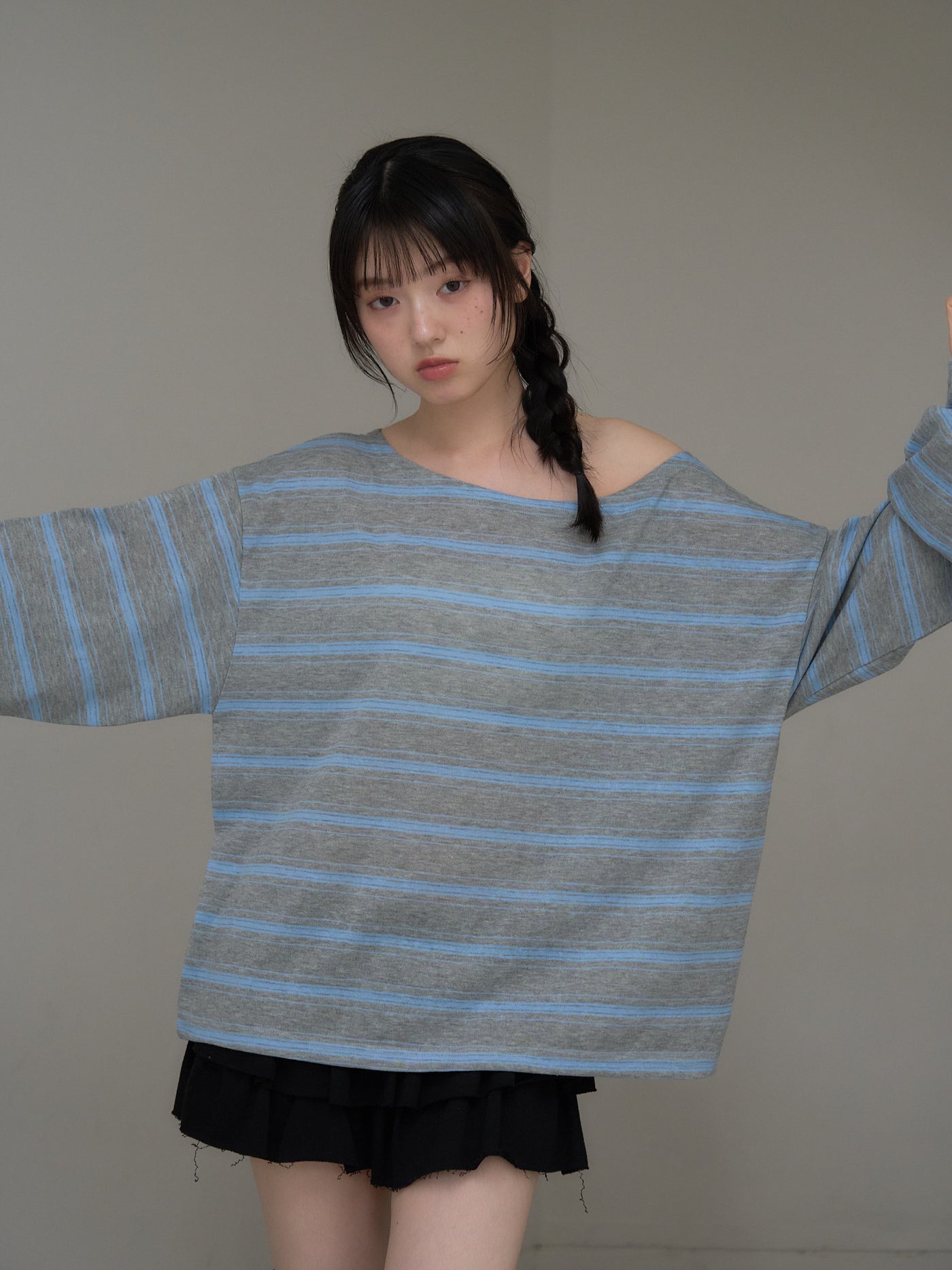 long sleeve border tee