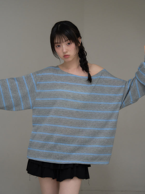 long sleeve border tee