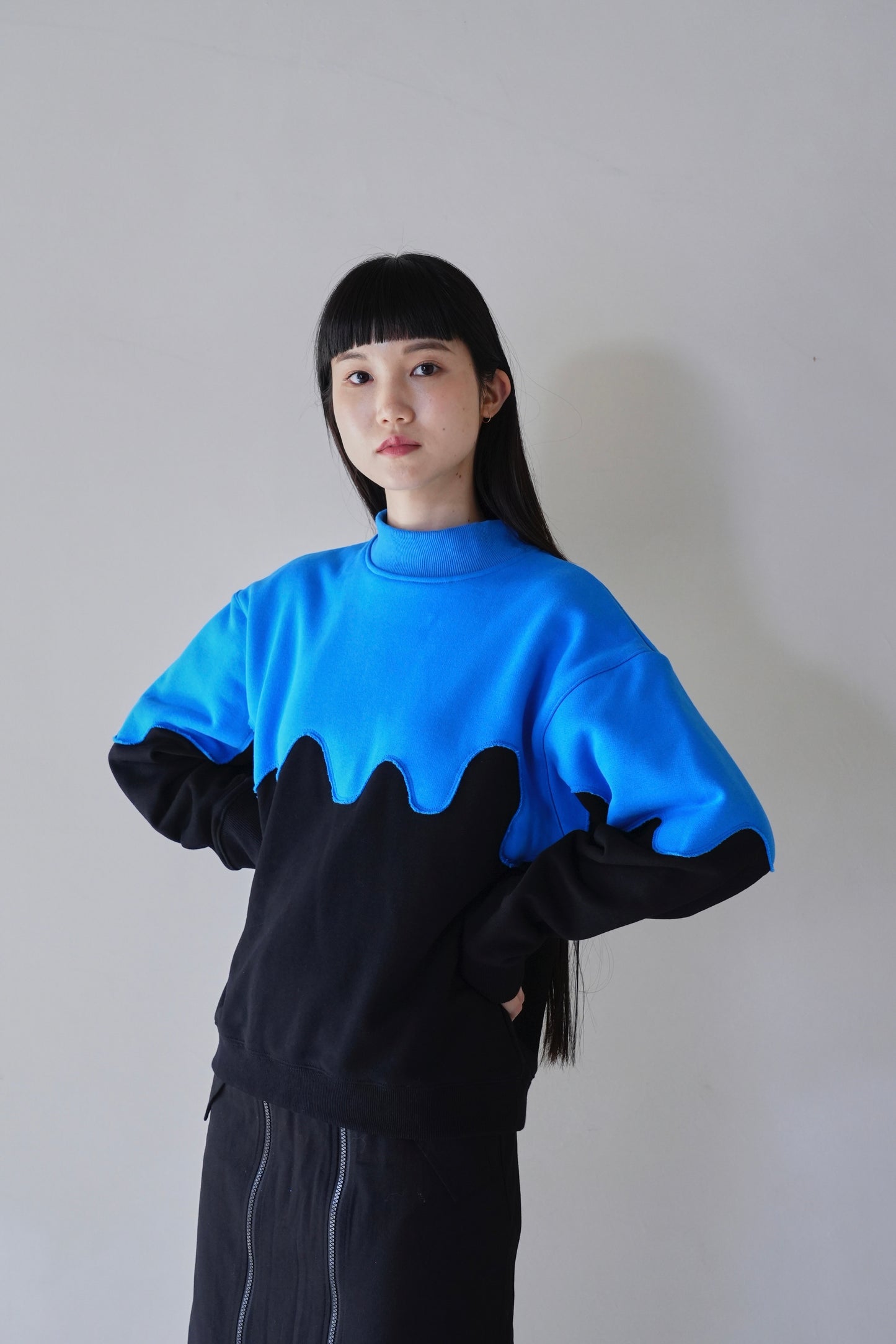 wave bicolor sweat