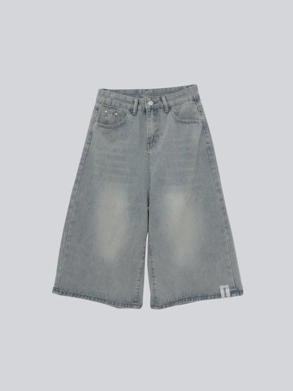 wide denim culottes