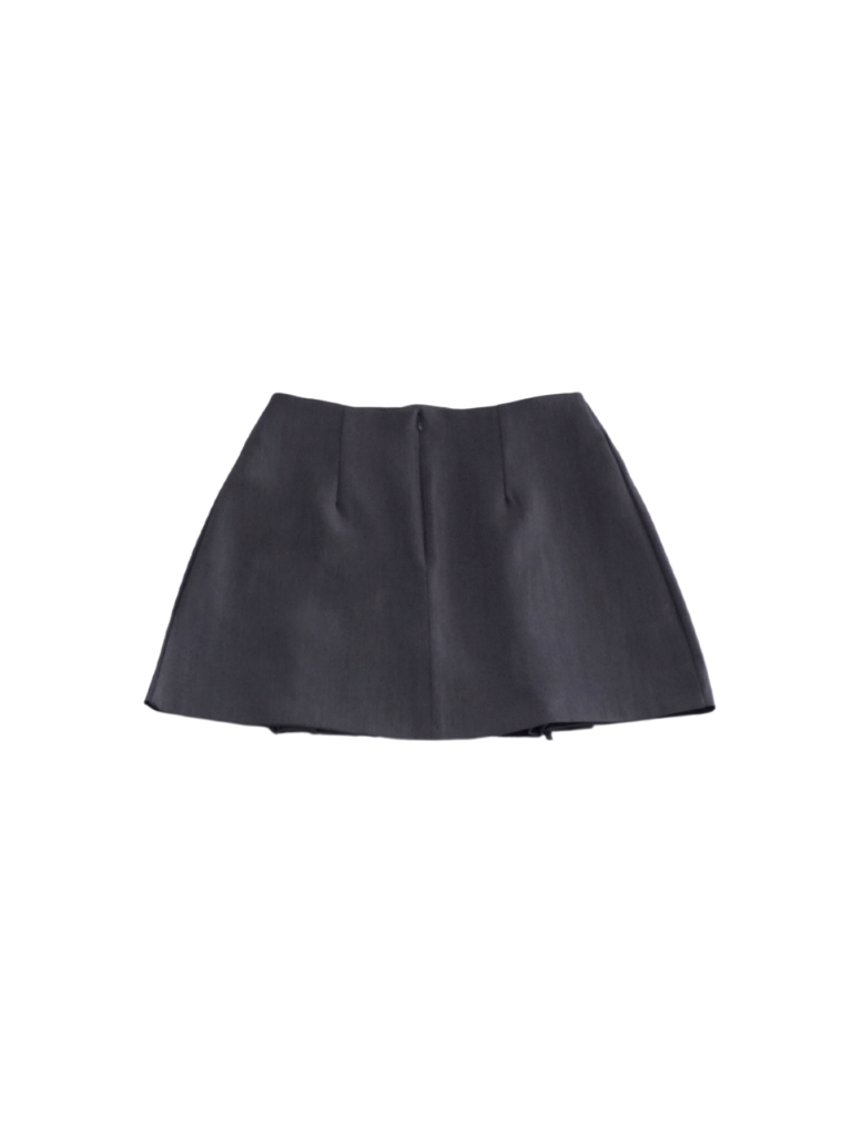 waste ribbon mini skirt