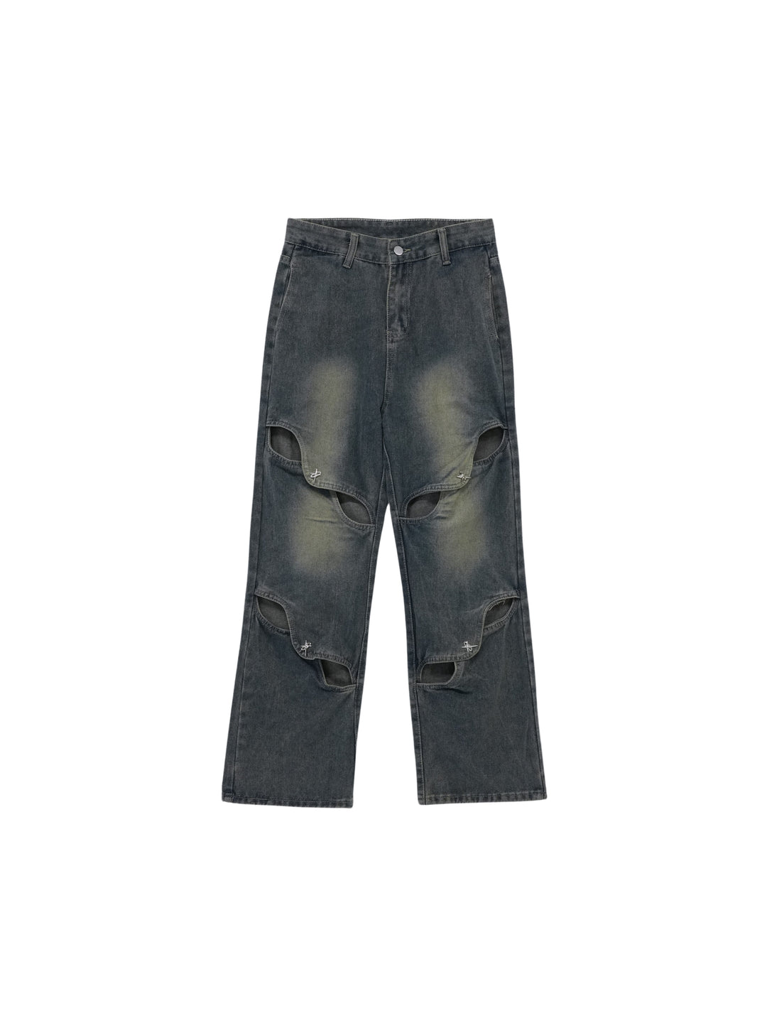 studs cut denim pants