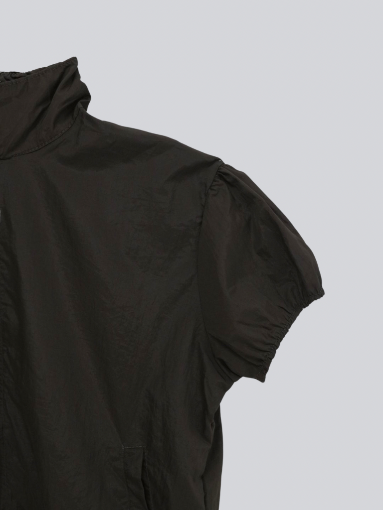 stand collar zip short jacket