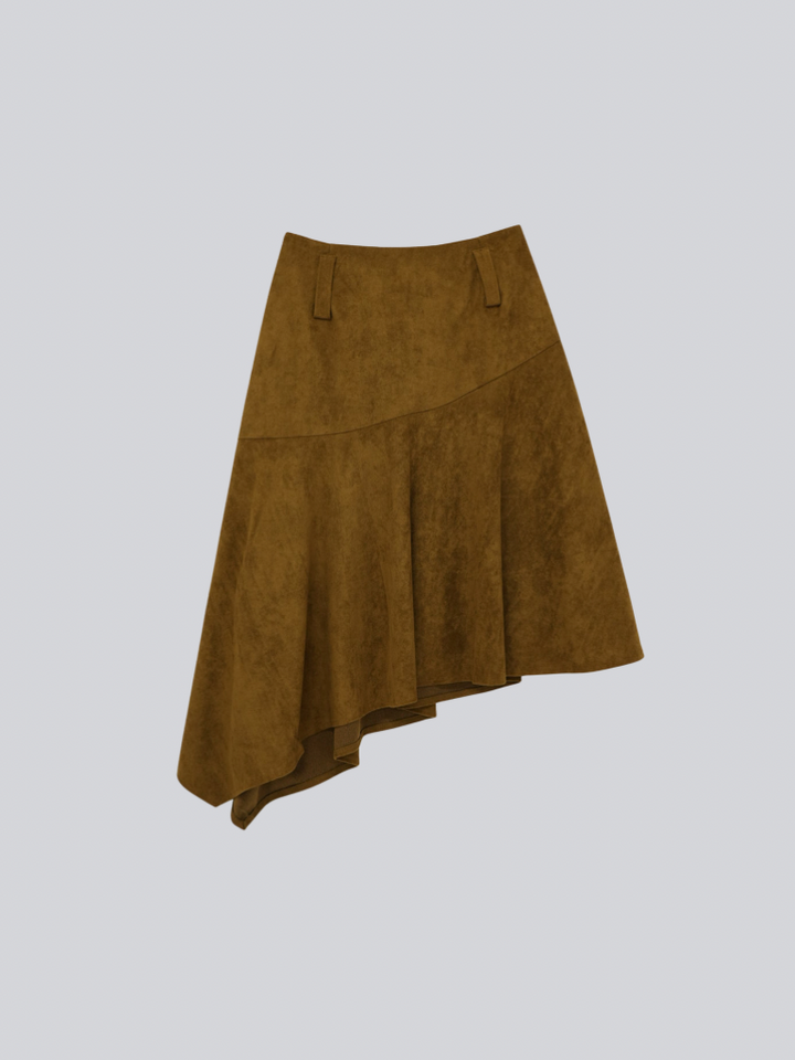 suede asym skirt
