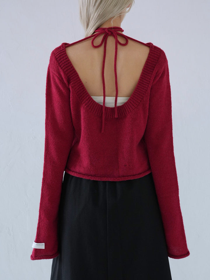 【 10月中旬発送予定 】tie ribbon knit