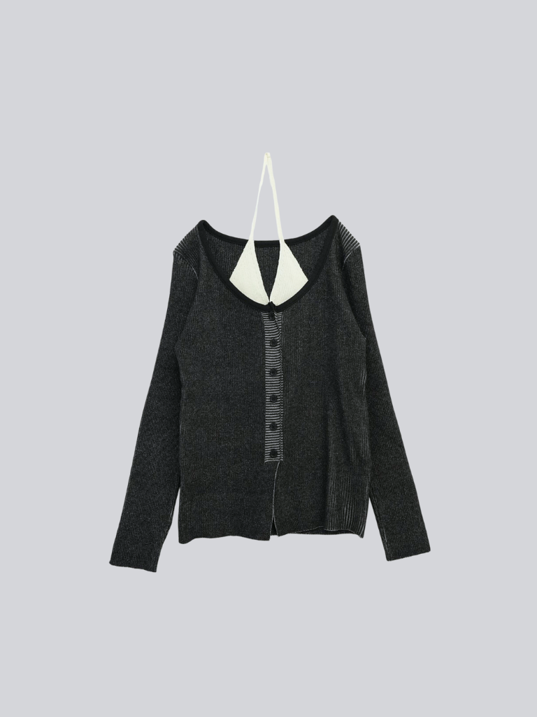 【 10月上旬発送予定 】layered rib knit top