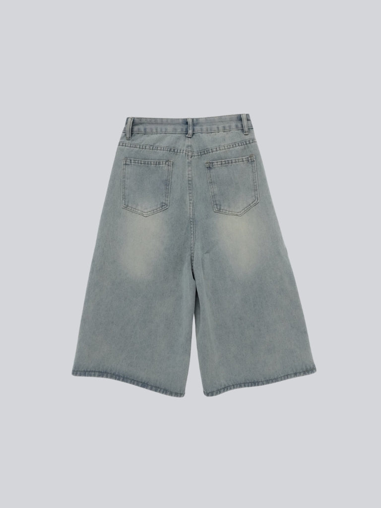 wide denim culottes