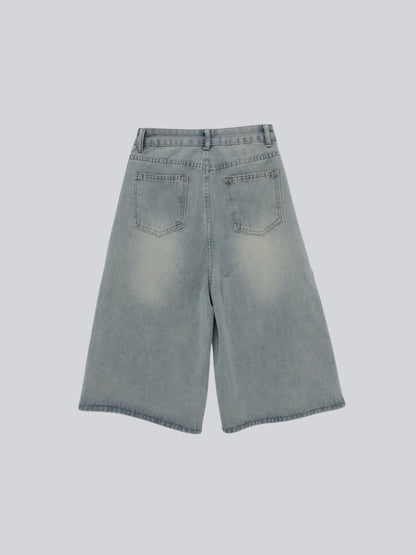 wide denim culottes