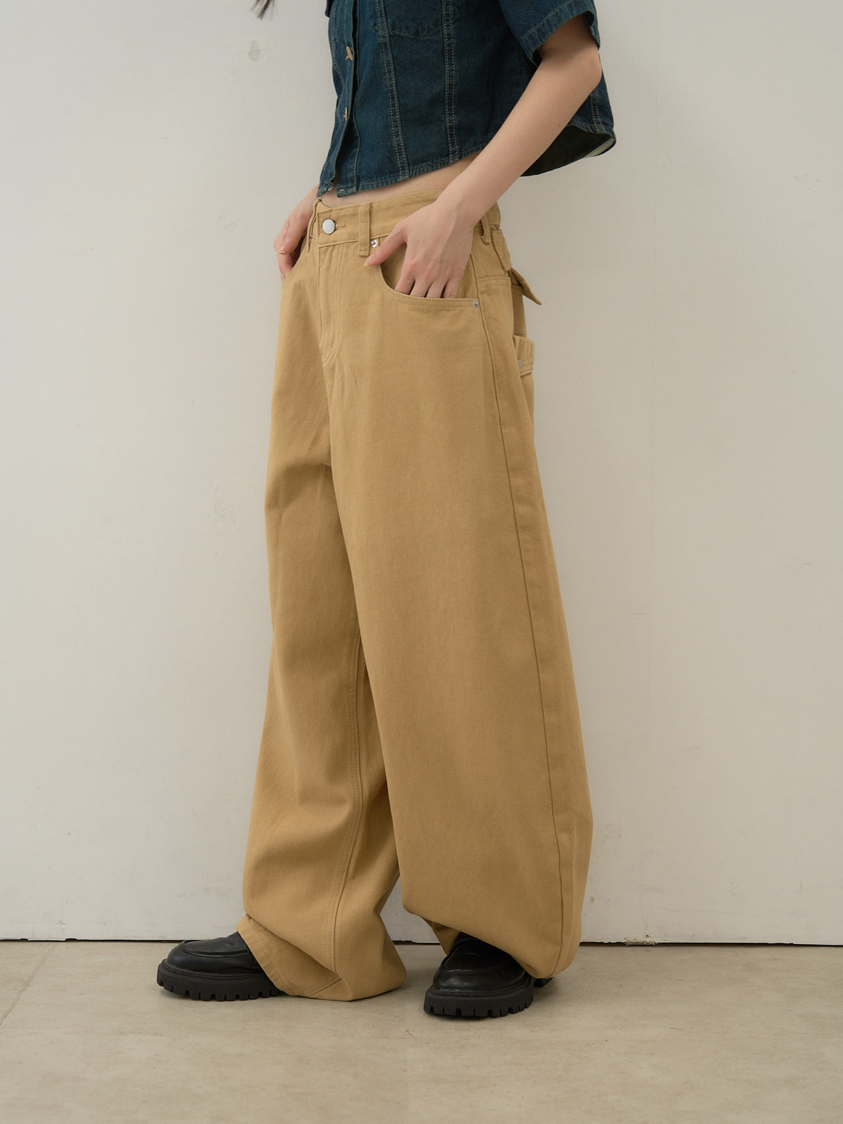 wide color pants