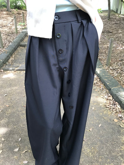 アシンメトリー ワイドパンツ 大人カジュアル レディース Uenui