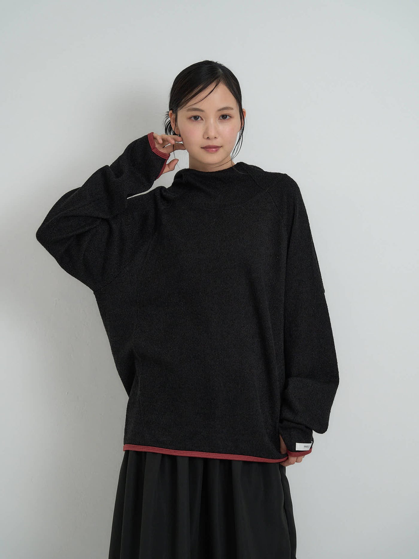 リブ ロングTシャツ 大人カジュアル レディース Uenui