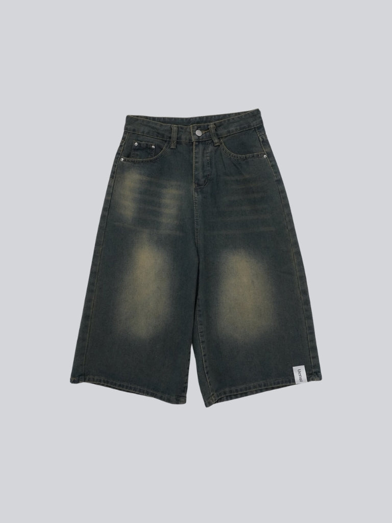 wide denim culottes