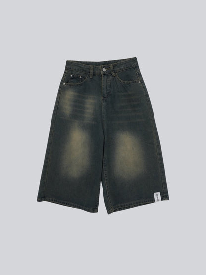 wide denim culottes