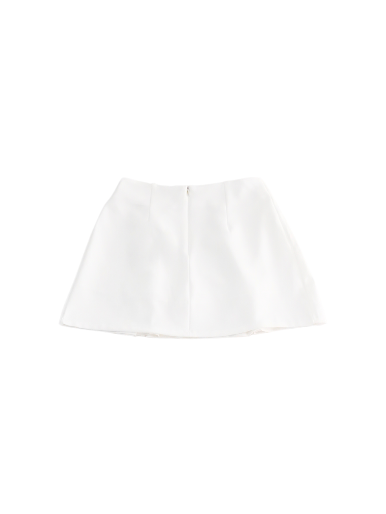 waist ribbon mini skirt