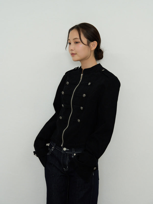 napoleon button short jacket