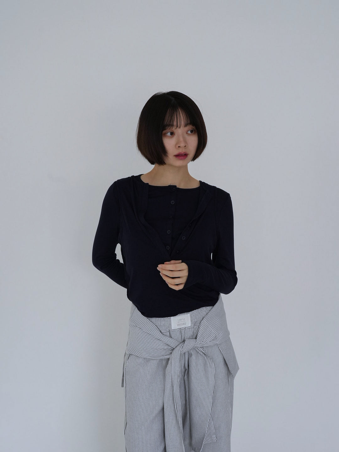 【8月26日発送予定】waist ribbon wide pants