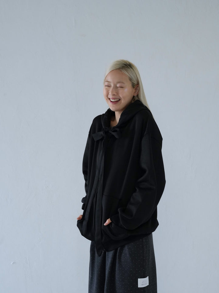 【 10月上旬発送予定 】ribbon zip-up hoodie