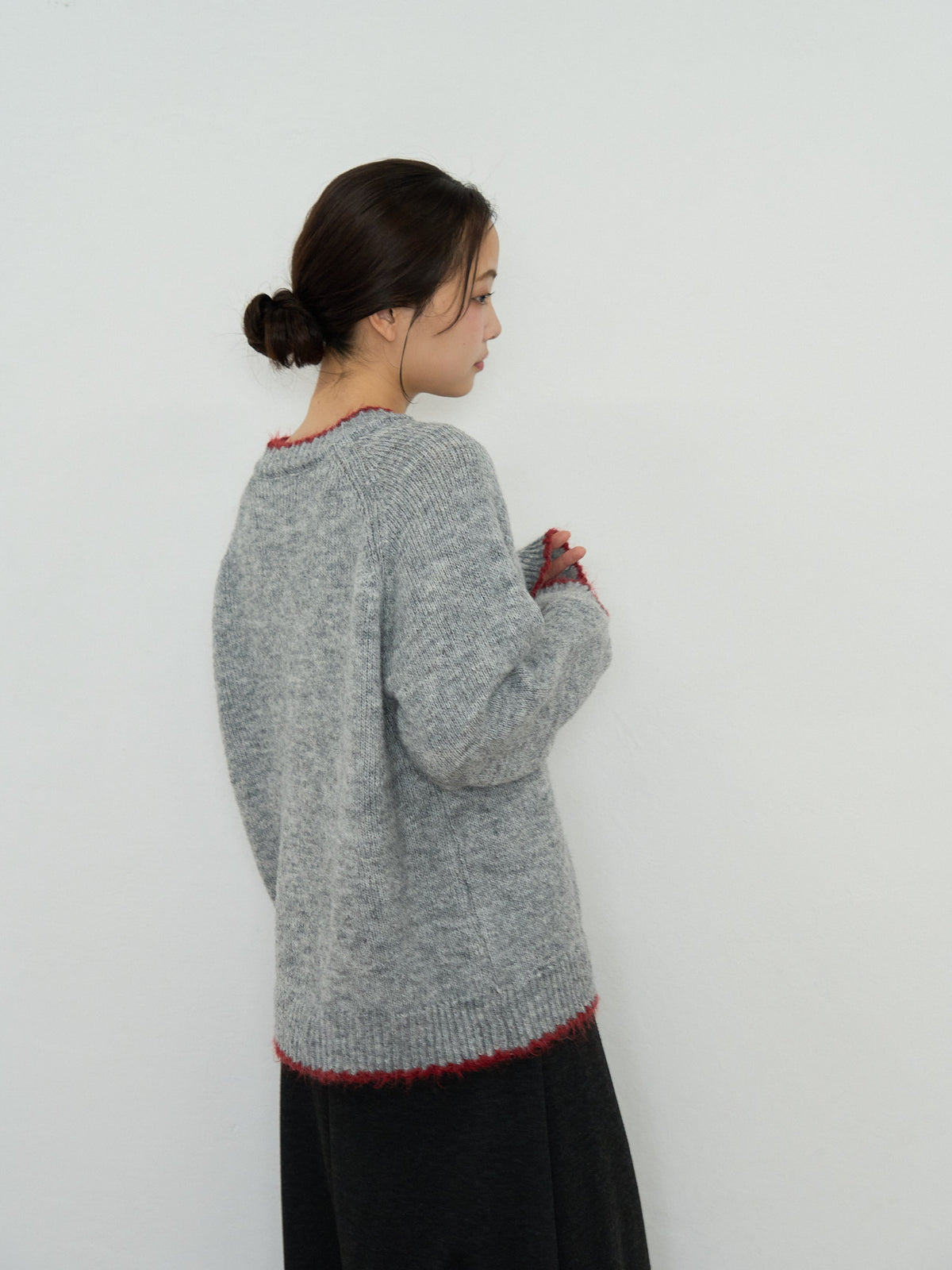 color button knit cardigan