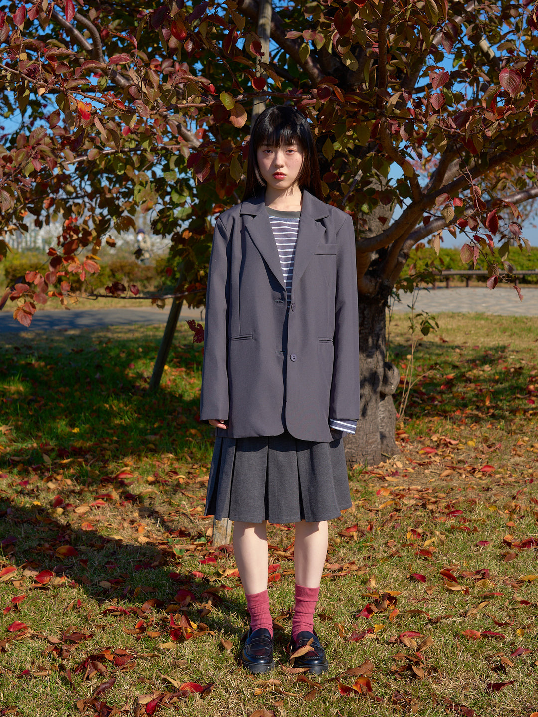 classic midi pleated skirt