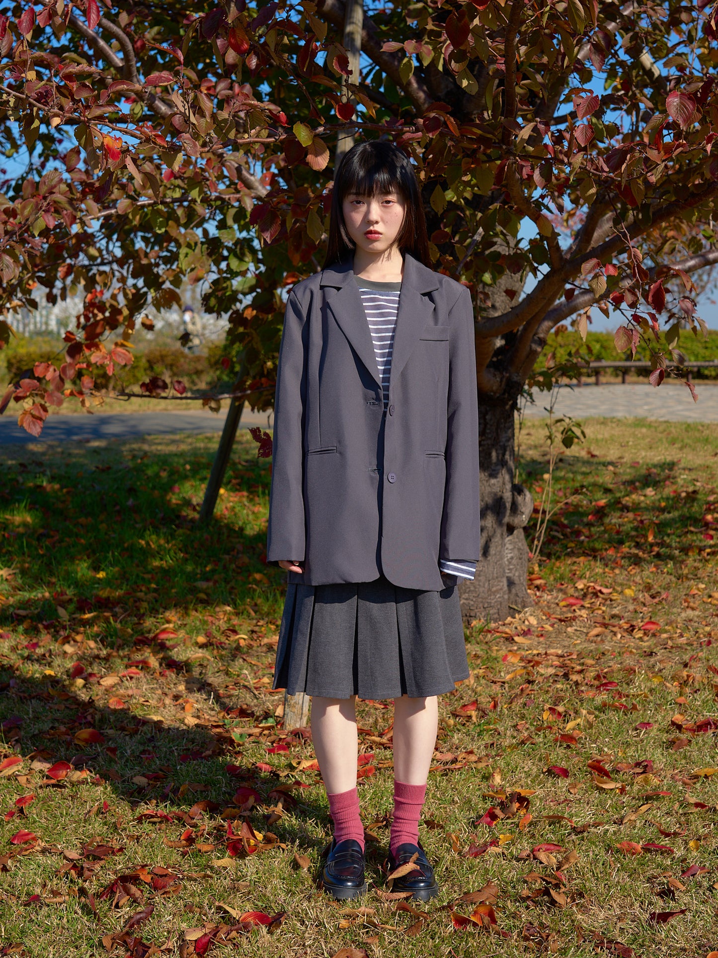 classic midi pleated skirt