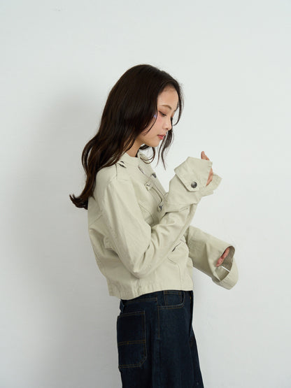 napoleon button short jacket