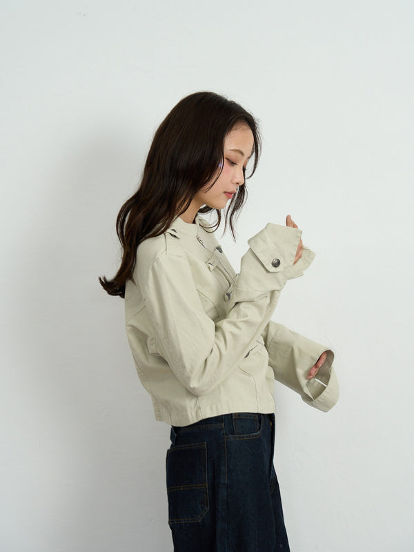napoleon button short jacket