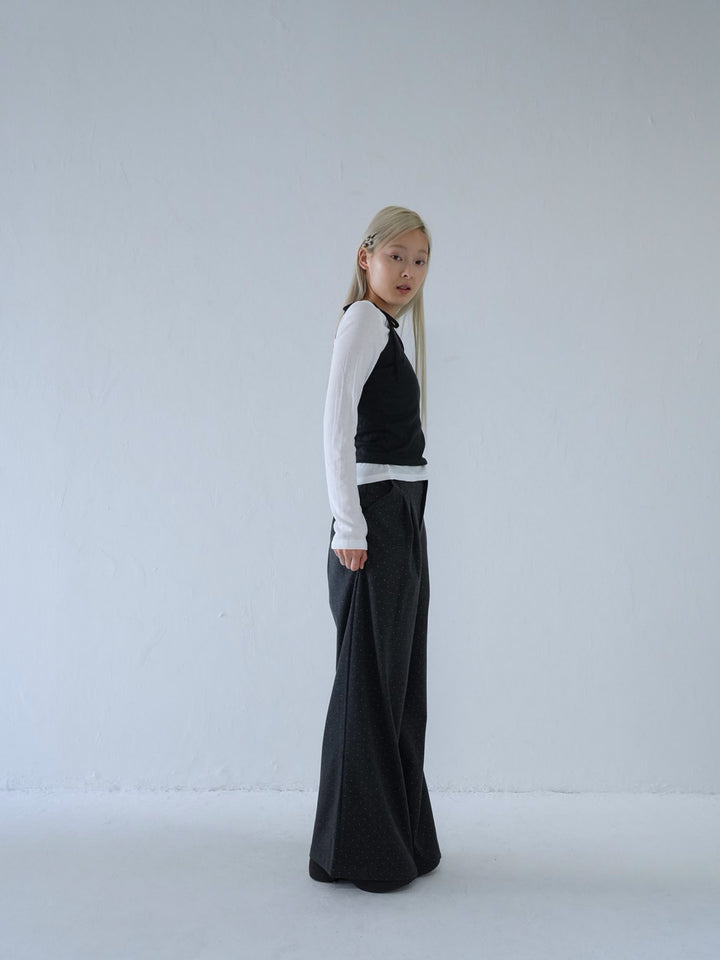 【 10月上旬発送予定 】dot pattern wide slacks