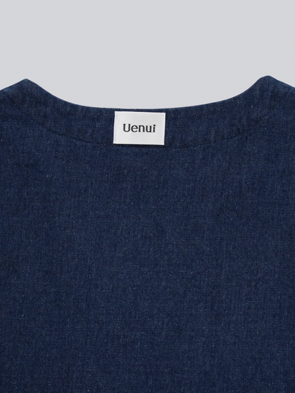 denim button casual vest